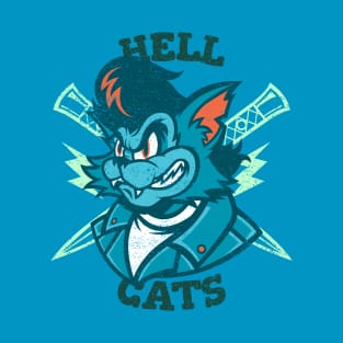 Cool Vintage "Hell Cats" Rockabilly T-Shirt