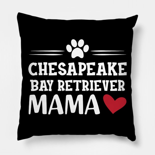 chesapeake bay retriever mama Pillow by KC Happy Shop