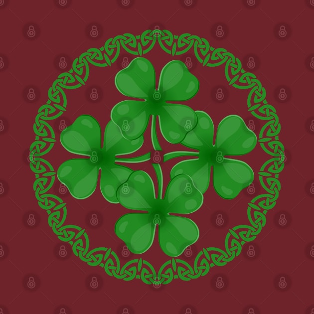 St Patricks Day Four Leaf Clover by POD Creations