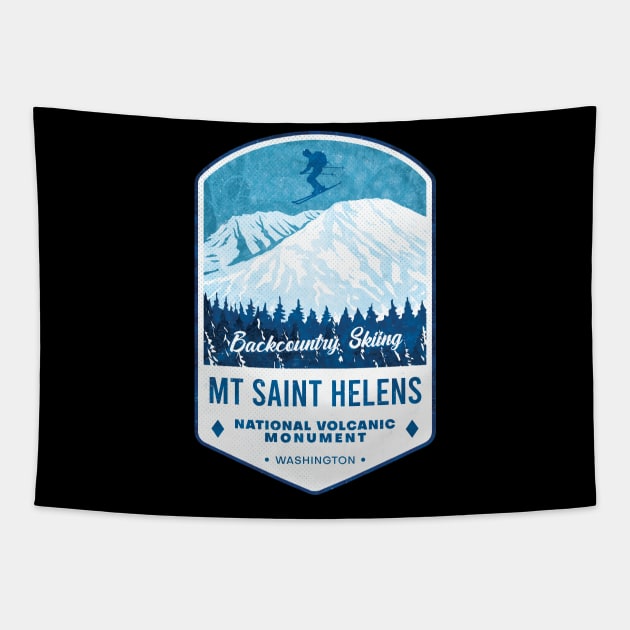 Ski Mt Saint Helens Tapestry by JordanHolmes