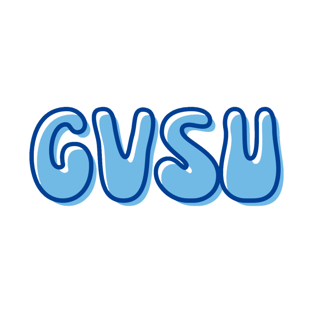retro groovy gvsu grand valley state university bubble letters by opptop