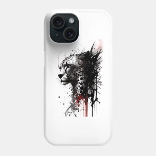 Ink Cheetah Portrait Phone Case