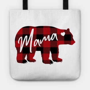 Mama Bear. Buffalo Plaid design Tote