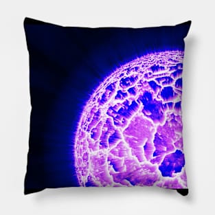 Exploding Sun Close-Up - Blue Pillow