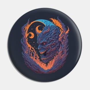 The Devil at Night Time Lightings Pin