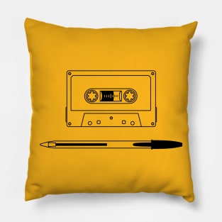 Cassette and Bic Pen Pillow