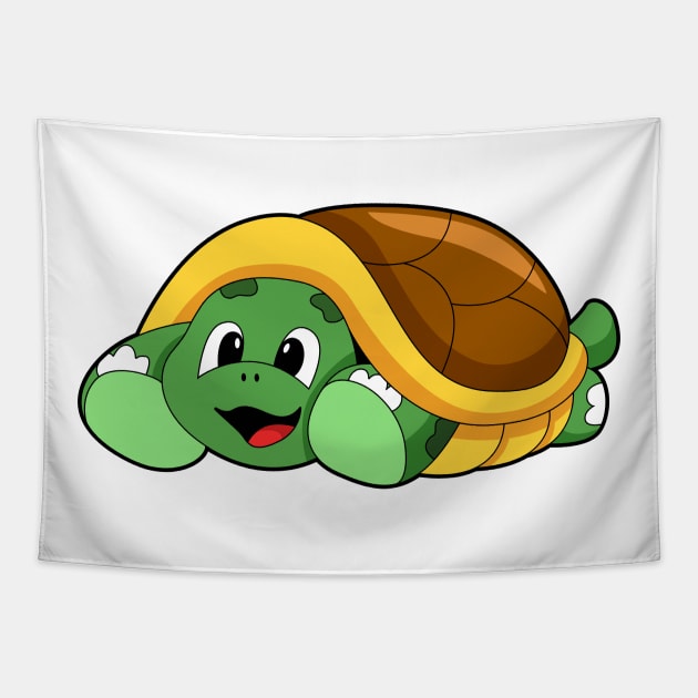 Turtle with Shell as Blanket Tapestry by Markus Schnabel