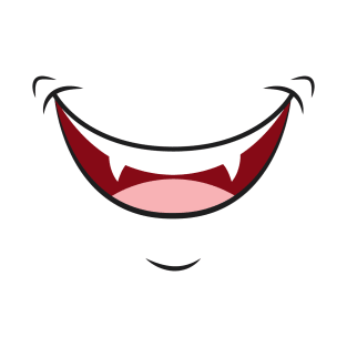 The Laughing Vampy Emoticon Expression Design For Women, Men, Kids or Public Use T-Shirt