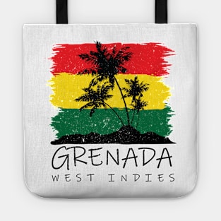 Grenada National Colors with Palm Silhouette Tote