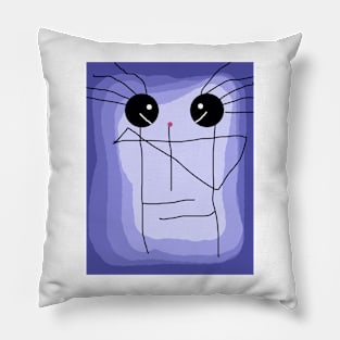 Kids Lines Flower Stick Figure Pillow