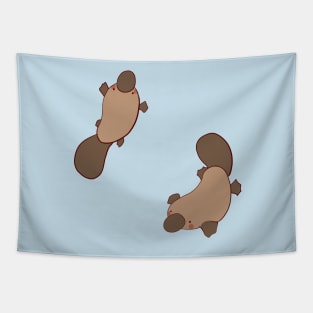 Platypus illustration Tapestry