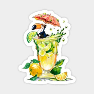 Toucan and Fruit Cocktail Magnet