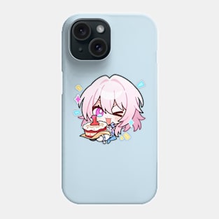 Honkai Star Rail Chibi March 7th Cake Phone Case