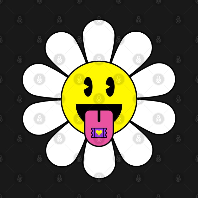 Psychedelic Smiley Flower by liomal