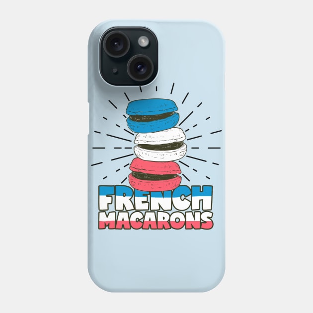 French Macarons France Pastry Phone Case by voidea