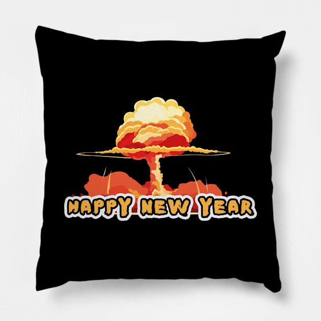 Happy New Year Funny Design, Merry Christmas, 2021 Pillow by Utopia Shop