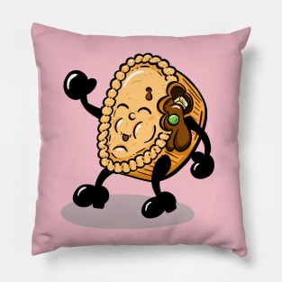 Mr Chicken and Gravy Pie Cartoon Pillow