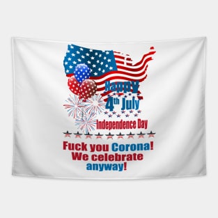 Independence Day Corona Tapestry