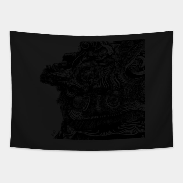 Chinese Lion Tapestry by Predator