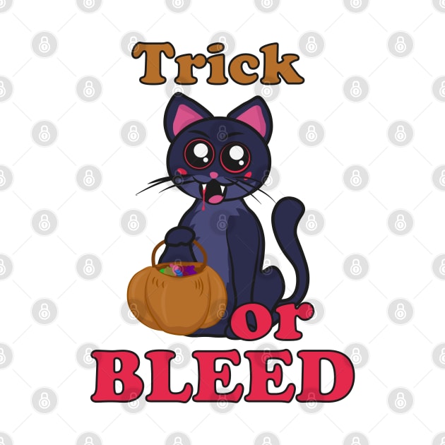 Cute vampire cat - trick or bleed by vixfx