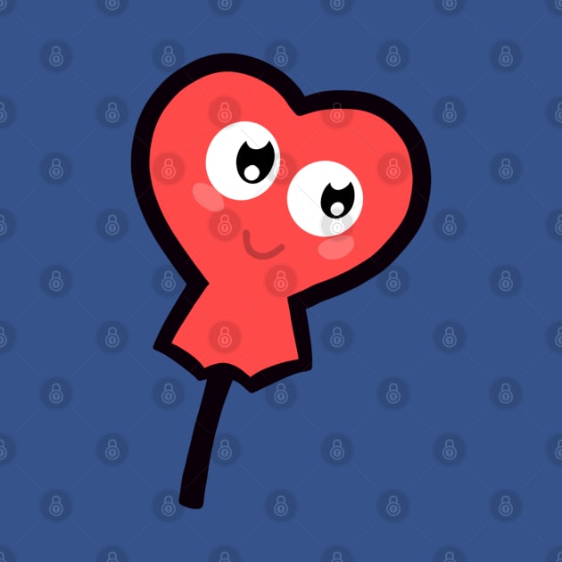 Valentines Day Love Heart Lollipop by Artmmey