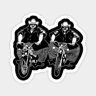 Fat Twins on Motorcycles Magnet