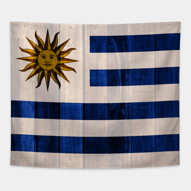 Flag of Uruguay - Wood