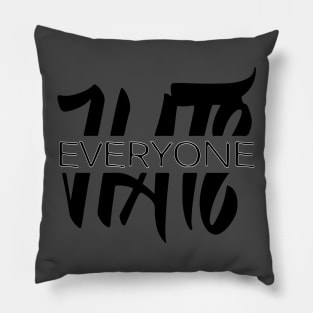 HATE EVERYONE DESIGN VARIATION #1-black Pillow