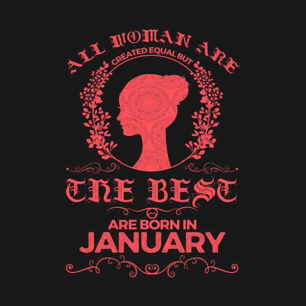 Birthday January Born Best Women Gift by Print-Dinner