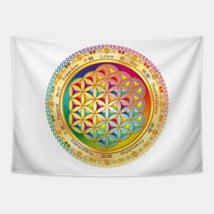 Chinese Flower of Life Tapestry