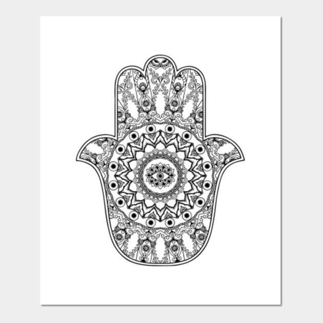 Hamsa Hand Drawn Hamsa Hand Posters And Art Prints Teepublic