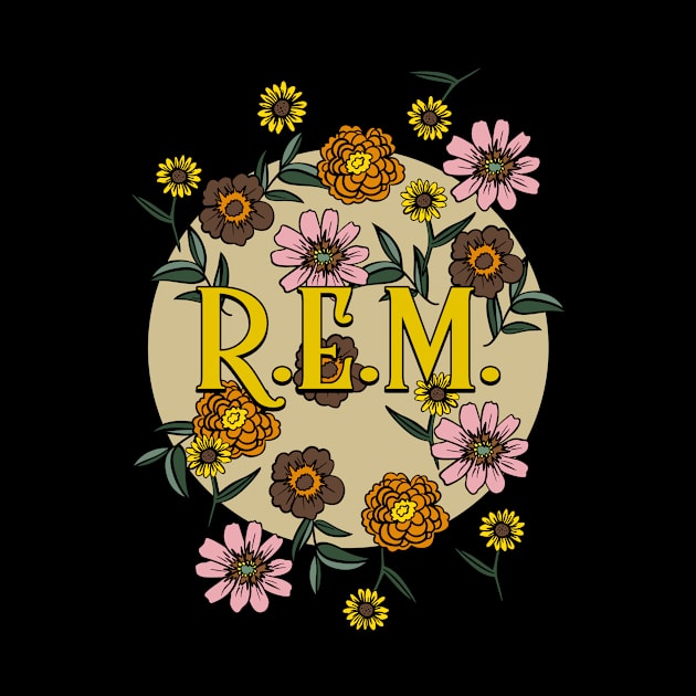 REM Name Personalized Flower Retro Floral 80s 90s Name Style by Ancientdistant