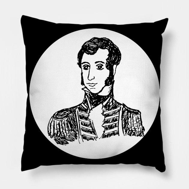 Stephan Decatur - Inktober Pillow by Aeriskate