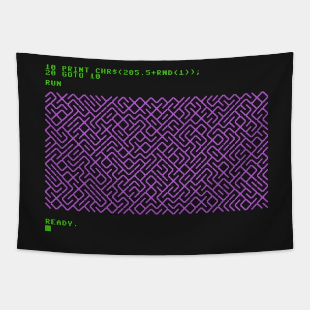 C64 maze generator Tapestry by Olipix