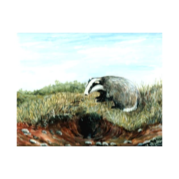 BADGER IN A DEVON FIELD by MackenzieTar