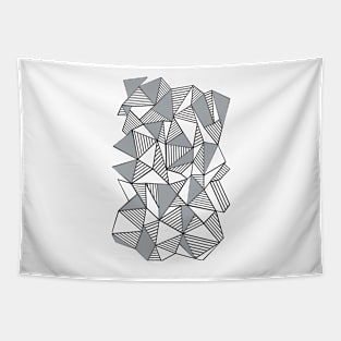 Ab Lines with Grey Blocks Tapestry