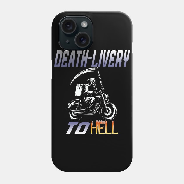 Badass Reaper Delivery Man Rider Phone Case by MetalByte