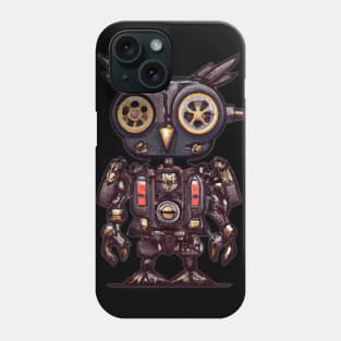 Steampunk owl, fantasy owl, cyborg owl, robot owl Phone Case