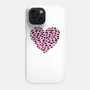 Cheetah Leopard Print Pink Heart Phone Case