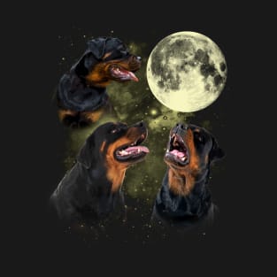 Rottweilers The Moon Classic Dog Breed T-Shirt