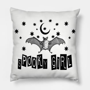 Gothic Spooky Girl T-Shirt Pillow