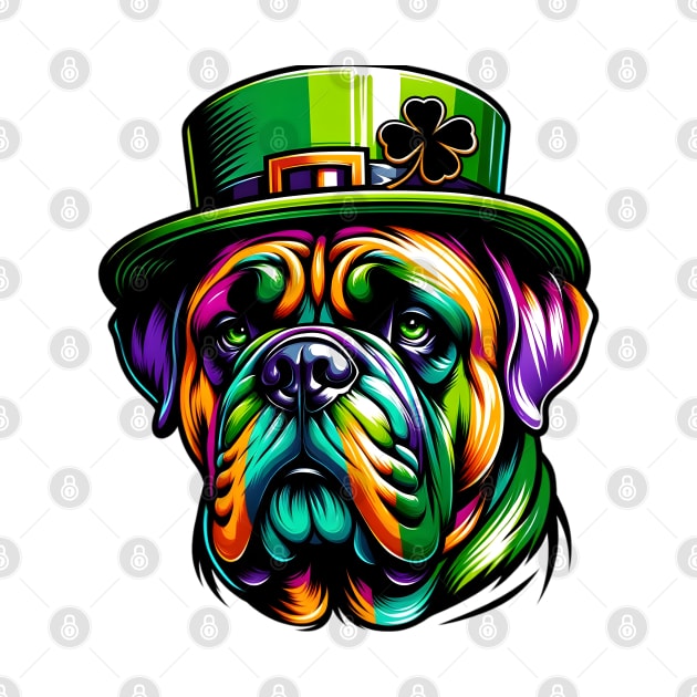 Bullmastiff Dog Celebrates Lively Saint Patrick's Day by ArtRUs