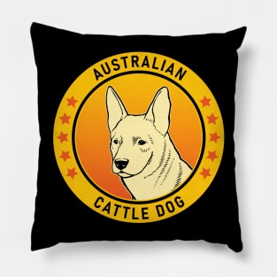 Australian Cattle Dog Portrait Pillow