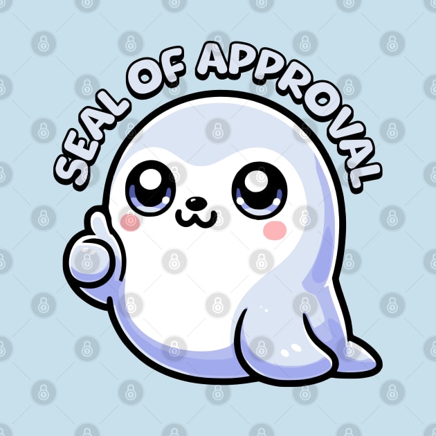 Seal Of Approval! Cute Kawaii Seal Pun by Cute And Punny