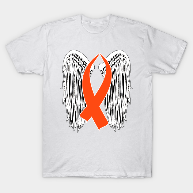 Discover Winged Awareness Ribbon (Orange) - Awareness Ribbon - T-Shirt