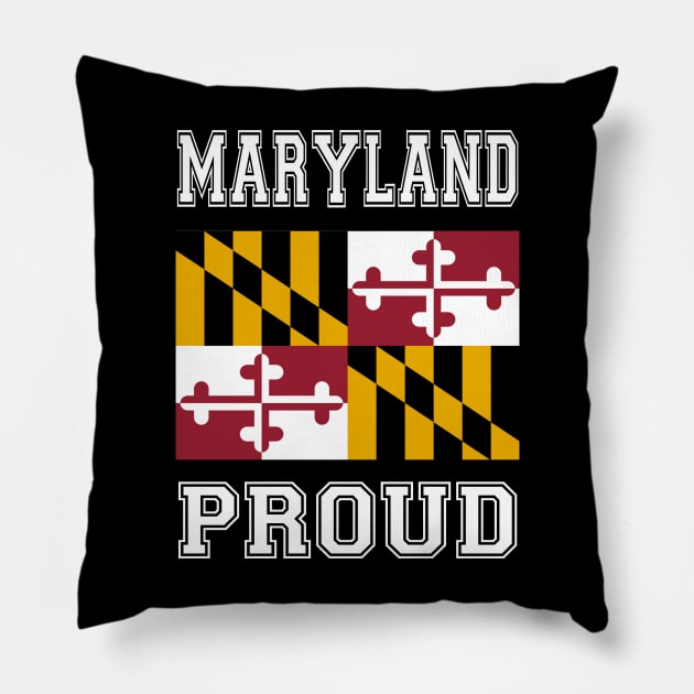 Maryland Proud Pillow by RockettGraph1cs