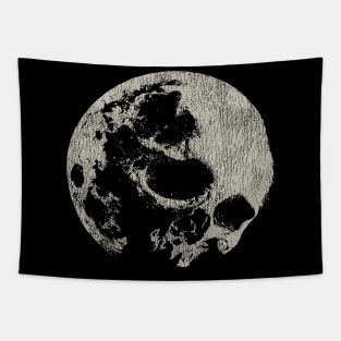 Vintage Skulls Moon Tapestry