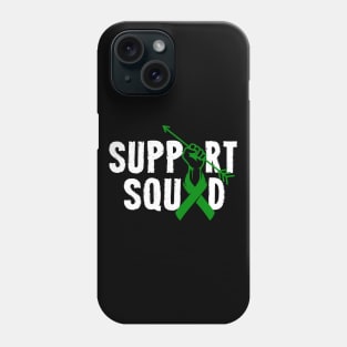 Support Squad Liver Cancer Awareness carcinoma green Ribbon Phone Case