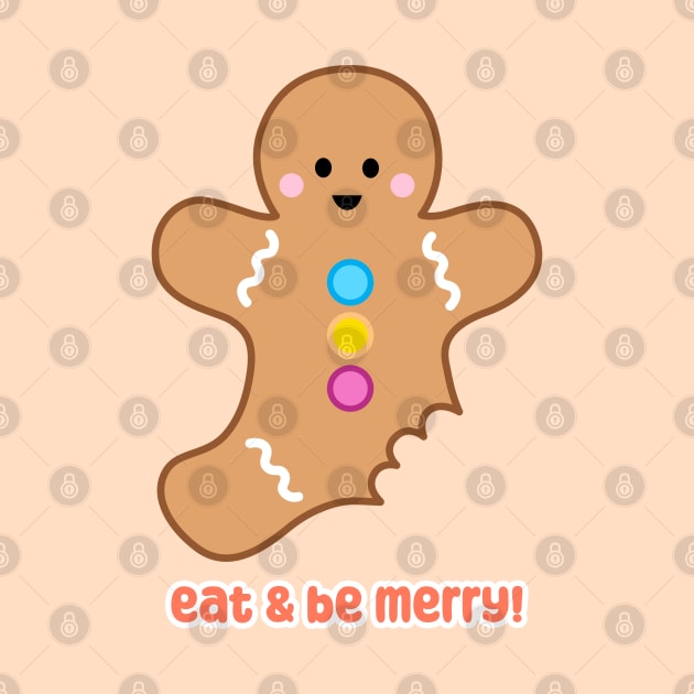 Eat & Be Merry! Gingerbread Cookie | by queenie's cards by queenie's cards