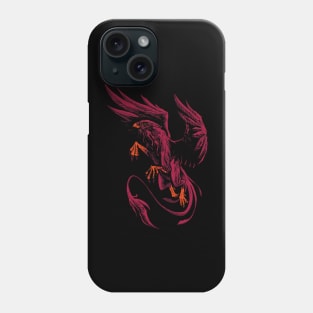 Blazing Griffin: Mythical Might in Red Phone Case